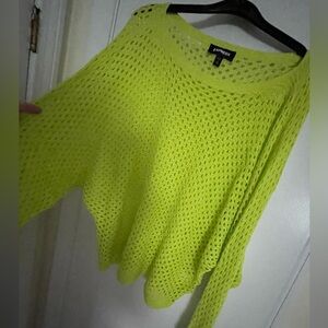 Express Vibrant Lime Women's Sweater